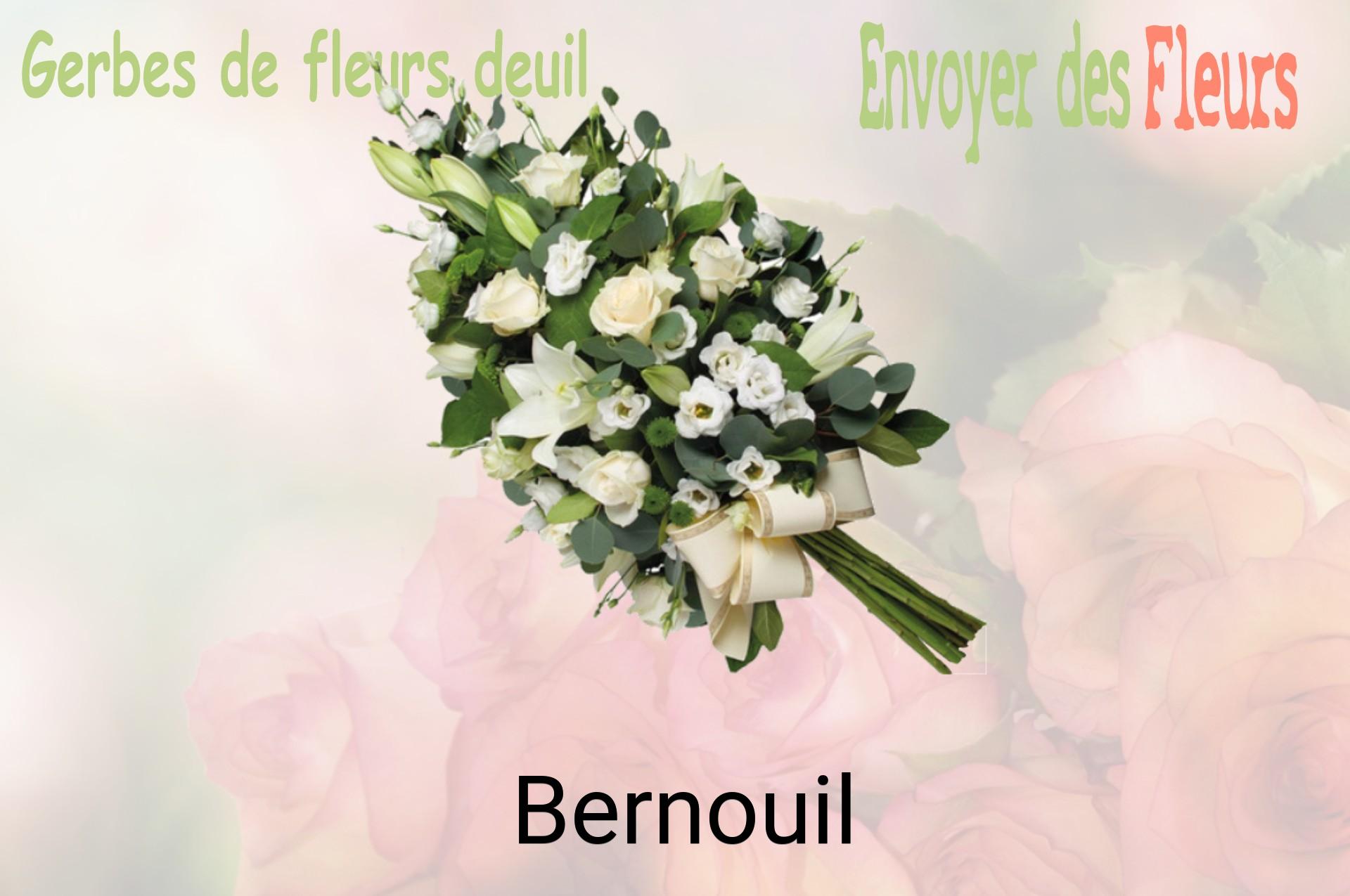 Gerbe de fleurs de deuil livrée à Bernouil